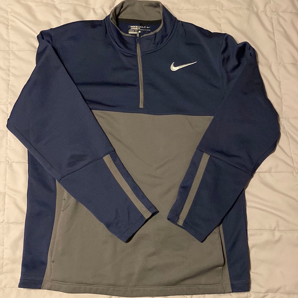 Nike, golf, therma-fit pull over with 1/4 zip